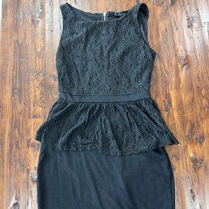 Small Black Lace Peplum Dress